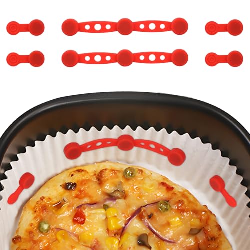 Gosknor 2 Sets Silikon-Magnetschnallen für Heißluftfritteusen, Rote Magnete zum Fixieren Papiereinlagen Heißluftfritteusen-Zubehör für Hitzebeständigkeit und zum Verhindern von Papierverbrennungen Gosknor 2 Sets Silikon-Magnetschnallen für Heißluftfritteusen, Rote Magnete zum Fixieren Papiereinlagen Heißluftfritteusen-Zubehör für Hitzebeständigkeit und zum Verhindern von Papierverbrennungen von Gosknor