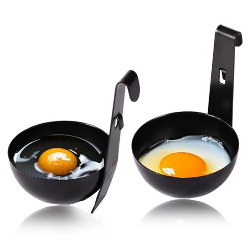 2 Stück Hängender Eierpochierer, 10,5 x 7,2 cm Hängebecher für Pochierte Eier Küchenkochwerkzeug für die Zubereitung Leckerer Frühstücks- oder Instant-Nudelgerichte von Gosknor
