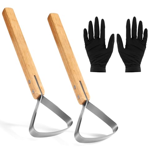 Gosknor 2er Pack Pelzschaber Fleshing Werkzeugset mit Handschuhen, 29 cm Edelstahl Fleshing Messer Hautschaber Flesher Gerbung Werkzeuge für Taxidermie, Lederherstellung, Hauten, Pelzhandhabung Gosknor 2er Pack Pelzschaber Fleshing Werkzeugset mit Handschuhen, 29 cm Edelstahl Fleshing Messer Hautschaber Flesher Gerbung Werkzeuge für Taxidermie, Lederherstellung, Hauten, Pelzhandhabung von Gosknor