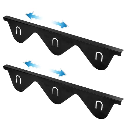 Gosknor 4stk Edelstahl-Herdspaltabdeckungen, Einstellbare Länge von 35cm bis 70cm Herdspaltfüller Hitzebeständig Herdspaltabdeckungen für Arbeitsplatten Herdverkleidungsset für die Küche (Schwarz) von Gosknor