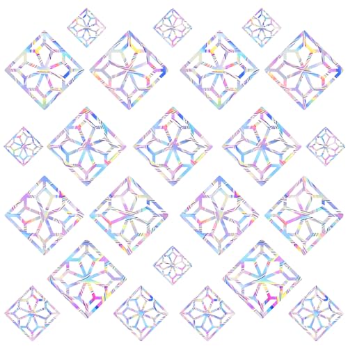 Gosknor 4stk Fensteraufkleber zum Schutz Vor Vögeln, Antikollisionsaufkleber mit Regenbogenreflexion Aufkleber Zur Verhinderung von Vogelschlägen Fensteraufkleber zum Schutz Vor Glas von Gosknor