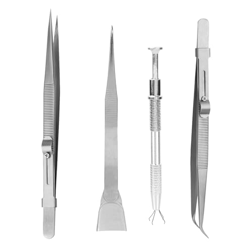 Gosknor 4stk Kuchendekorations-Set, Edelstahl Streuselstift Perlengreifer und Pinzette mit Schaufelkopf Professionell Streusel-Werkzeuge zum Backen Plätzchen und Cupcake-Dekoration Gosknor 4stk Kuchendekorations-Set, Edelstahl Streuselstift Perlengreifer und Pinzette mit Schaufelkopf Professionell Streusel-Werkzeuge zum Backen Plätzchen und Cupcake-Dekoration von Gosknor