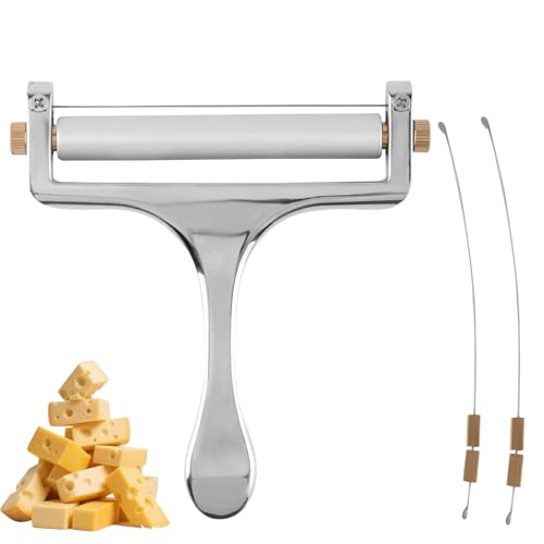 Gosknor Käsehobel, Edelstahl Käseschneider mit 2 Drahtersatz Verstellbarem Bequemem Griff Hand-Butterblockschneider für Mozzarella Cheddar Gruyère Küchengeräte Gosknor Käsehobel, Edelstahl Käseschneider mit 2 Drahtersatz Verstellbarem Bequemem Griff Hand-Butterblockschneider für Mozzarella Cheddar Gruyère Küchengeräte von Gosknor