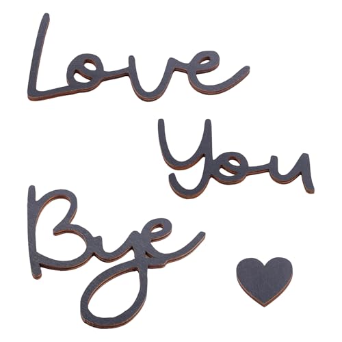 Gosknor Love You Bye Schild Über der Tür, Holz Schriftzug Türdekoration für Zuhause Wand & Fenster Herzergreifend Einzugsgeschenk für Weihnachten Valentinstag Thanksgiving Hochzeiten von Gosknor