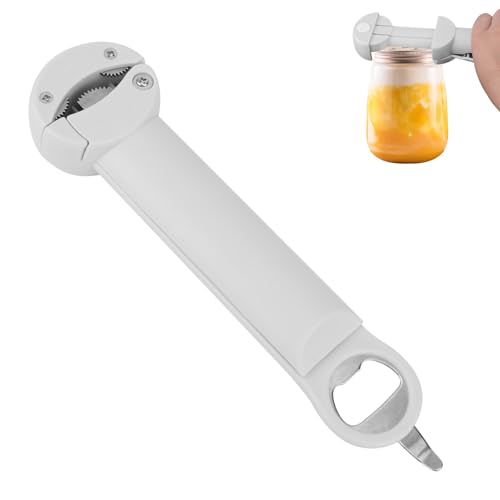 Multifunktionaler Magnetischer Dosenöffner, Edelstahl Einziehbarer Magnet Flaschenverschlussöffner Glasdeckelgreifer Küchenbedarf für Schwache Hände Senioren mit Arthritis (Gebrochenes Weiß) von Gosknor