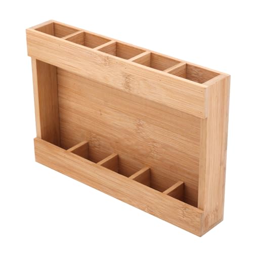 Strohhalm Halter aus Holz, Strohhalm Organizer mit Doppelseitigem Klebeband Trinkhalmhalter Spender Aufbewahrung für Glasstrohhalme Behälter für Küchentheke Schränke von Gosknor