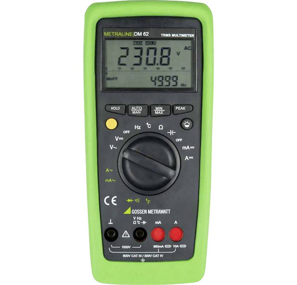 Gossen Metrawatt Spannungsprüfer Gossen Metrawatt METRALINE DM 62 Hand-Multimeter digital CAT III 600, (METRALINE DM 62) von Gossen Metrawatt