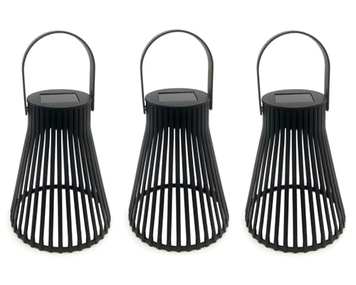 Gosyfeti Solar Gartenlaterne Outdoor Wasserdicht Hängende Imitation Gewebt Dekorative Laternen mit Griff Bauernhaus Licht für Hof Terrasse Veranda Tisch Weg Gehweg von Gosyfeti