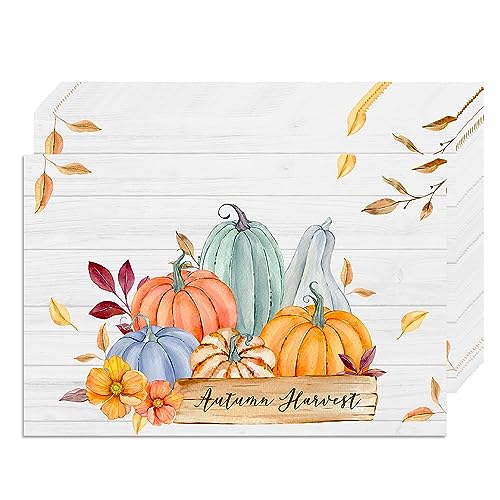 Kürbisblätter Papier Taschen im Herbst Harvest Paper Placemat 50 Pack 10x14 Zoll Saisonal Herbst Thanksgiving Disposable Placemat für Holidayhouse Innen im Freien Home Party Essendekoration Dekoration von GotGala