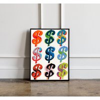 Andy Warhol Dollar Sign Poster, Print, Pop Art Wall Dekor von GotTheme