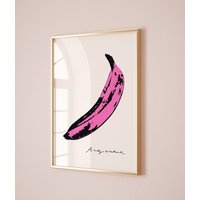Andy Warhol Pink Banana Pop-Art-Plakat, Print, Velvet Untergrund Kunst, Küchen Wanddekor von GotTheme