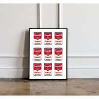 Andy Warhol Tomaten Suppe Pop Art Poster, Druck, Campbell Soup Küche Wand Dekor von GotTheme