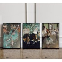 Set Von 3 Edgar Degas Ballerinas Drucke, Ballerina Poster, Ausstellungsplakat, Wandkunst, Musiker Im Orchester Druck von GotTheme