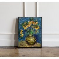 Vincent Van Gogh Poster, Imperial Fritillarries in Kupfer Vase Wandkunst, Print, Poster von GotTheme