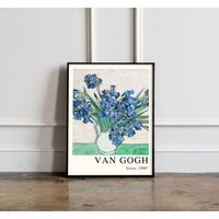 Vincent Van Gogh Poster, Irises | 1890 Wandkunst, Print, Ausstellungsposter, Sonnenblumen Druck von GotTheme