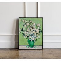 Vincent Van Gogh Poster, Rosen | 1890 Wandkunst, Print, Ausstellungsposter, Sonnenblumen Druck von GotTheme