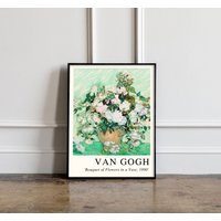 Vincent Van Gogh Poster, Vase Mit Blumen | 1890 Wandkunst, Print, Ausstellungsposter von GotTheme