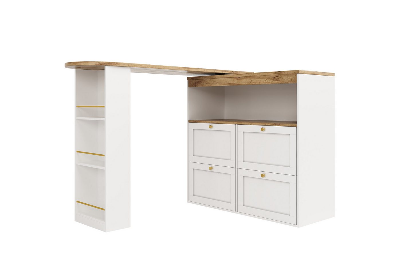 Gotagee Anrichte 360° Drehbarer Stehtisch Drehbare Essbar Beistellschrank Küchenschrank, geeignet für Esszimmer/Arbeitszimmer/Wohnzimmer Gotagee Anrichte 360° Drehbarer Stehtisch Drehbare Essbar Beistellschrank Küchenschrank, geeignet für Esszimmer/Arbeitszimmer/Wohnzimmer von Gotagee