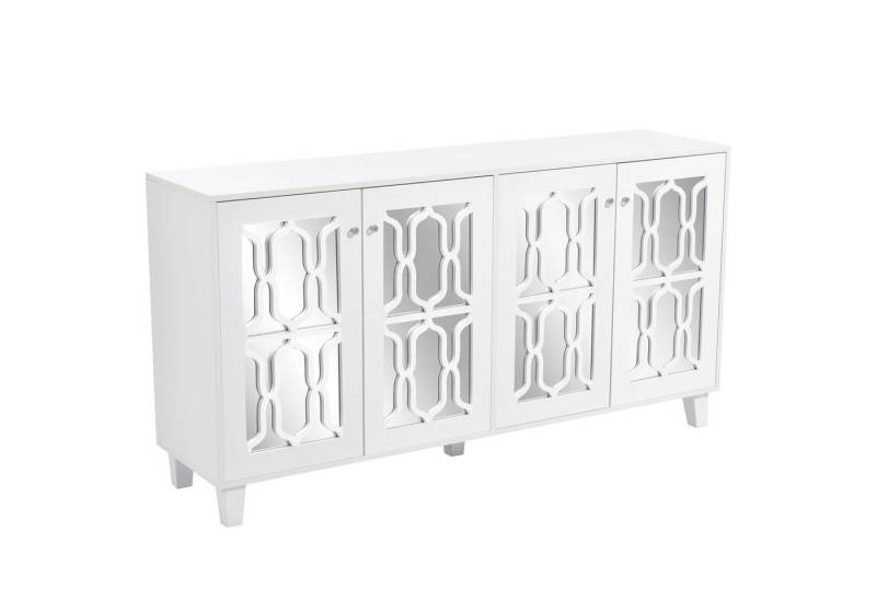 Gotagee Anrichte Beistellschrank Verspiegelte Sideboard Kristallgriffen Schließfach, für Wohn- und Esszimmer von Gotagee