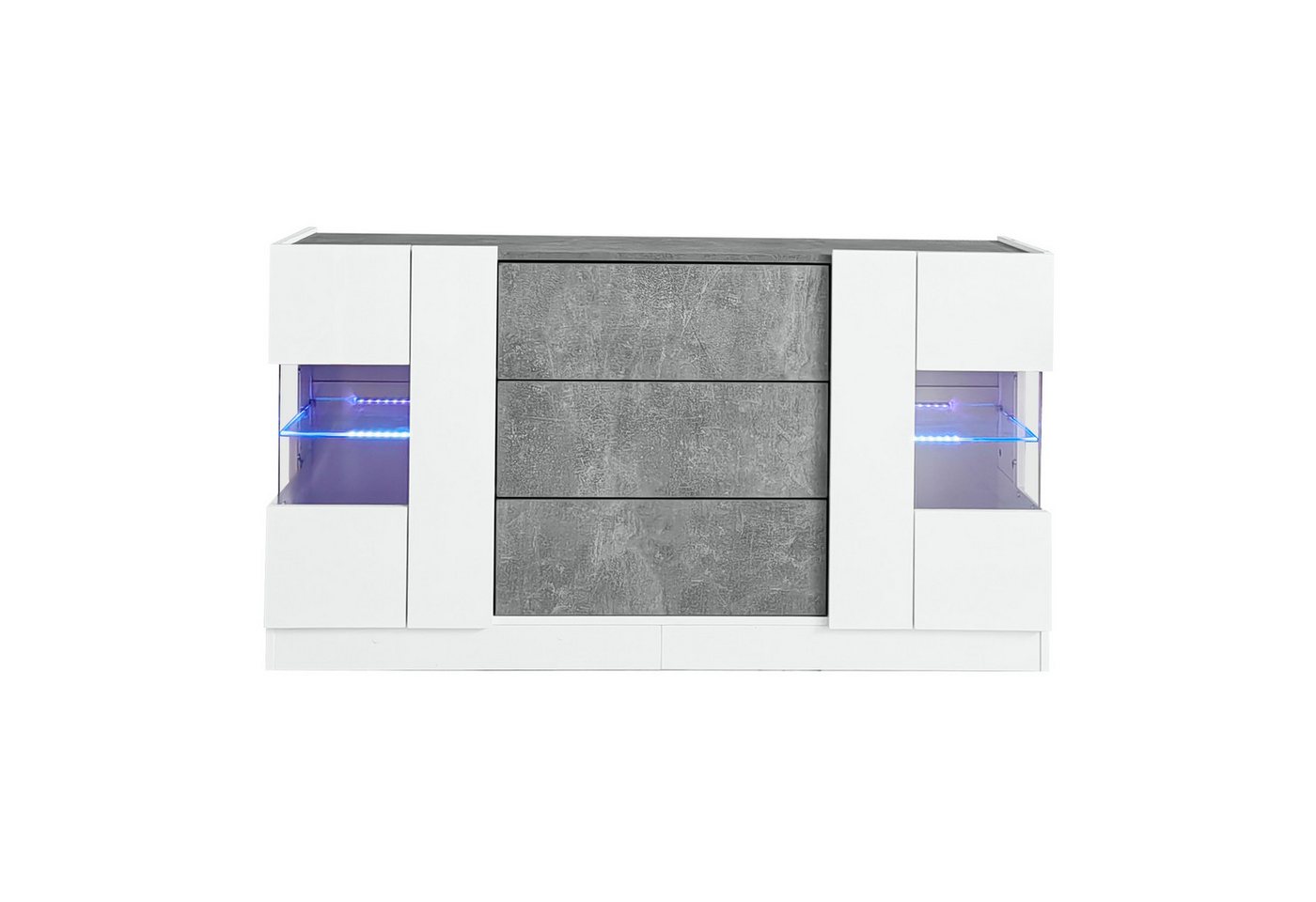Gotagee Anrichte Elegantes Sideboard Lagerschrank Küchenschrank LED Beleuchtung, LED-Beleuchtung mit 16 Farben Gotagee Anrichte Elegantes Sideboard Lagerschrank Küchenschrank LED Beleuchtung, LED-Beleuchtung mit 16 Farben von Gotagee