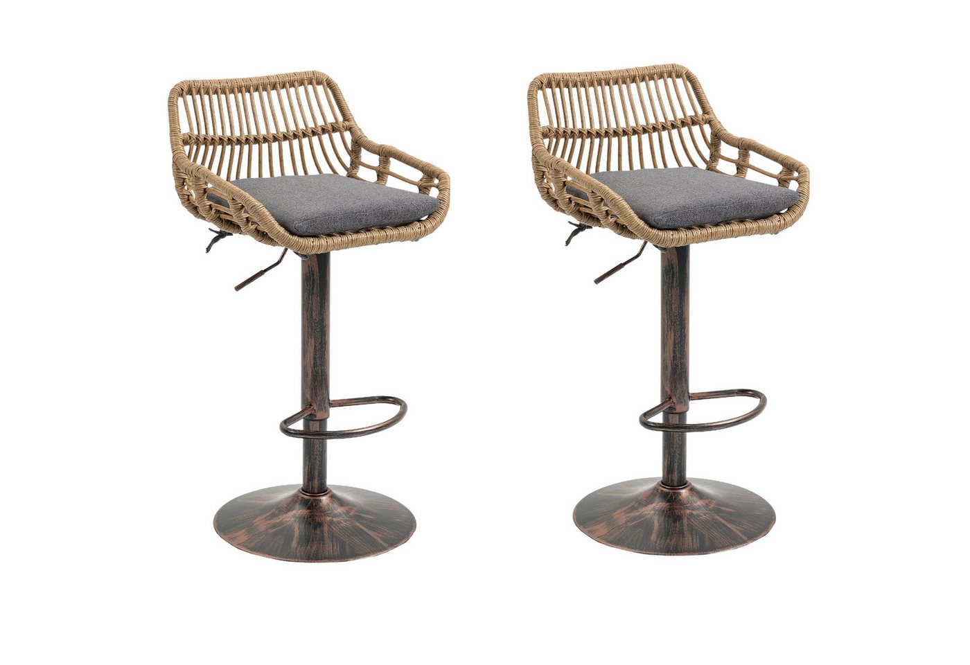 Gotagee Barhocker Verstellbarer Stuhl 2 Stück/Set Loungesessel Einzelstuhl Barstuhl, für Küche Esszimmer Gotagee Barhocker Verstellbarer Stuhl 2 Stück/Set Loungesessel Einzelstuhl Barstuhl, für Küche Esszimmer von Gotagee