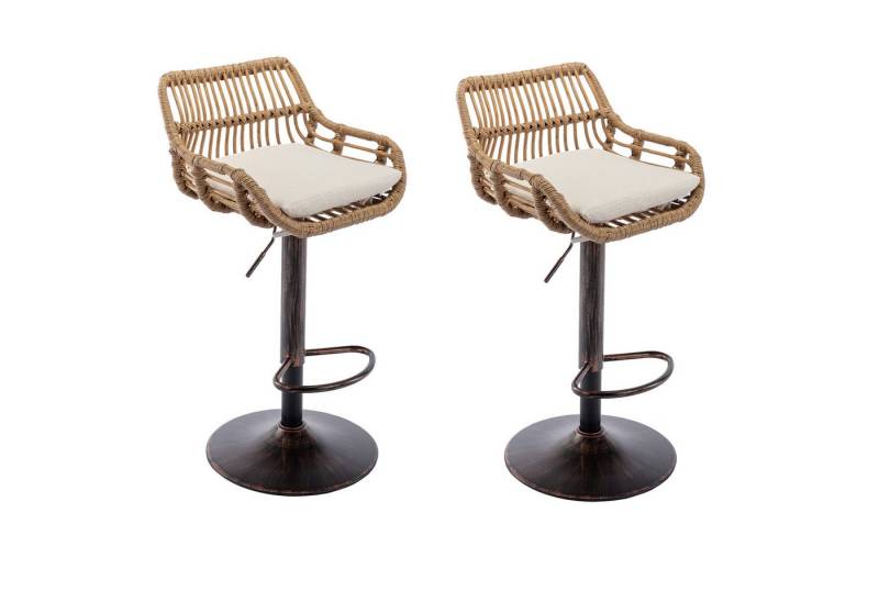Gotagee Barhocker Verstellbarer Stuhl 2 Stück/Set Loungesessel Einzelstuhl Barstuhl, für Küche Esszimmer von Gotagee