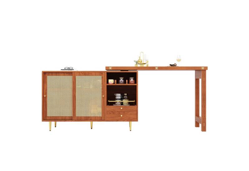 Gotagee Bartisch 360° drehbar ( Korpus: 107 x 40 x 71.4 cm) einziehbar Couchtisch von Gotagee