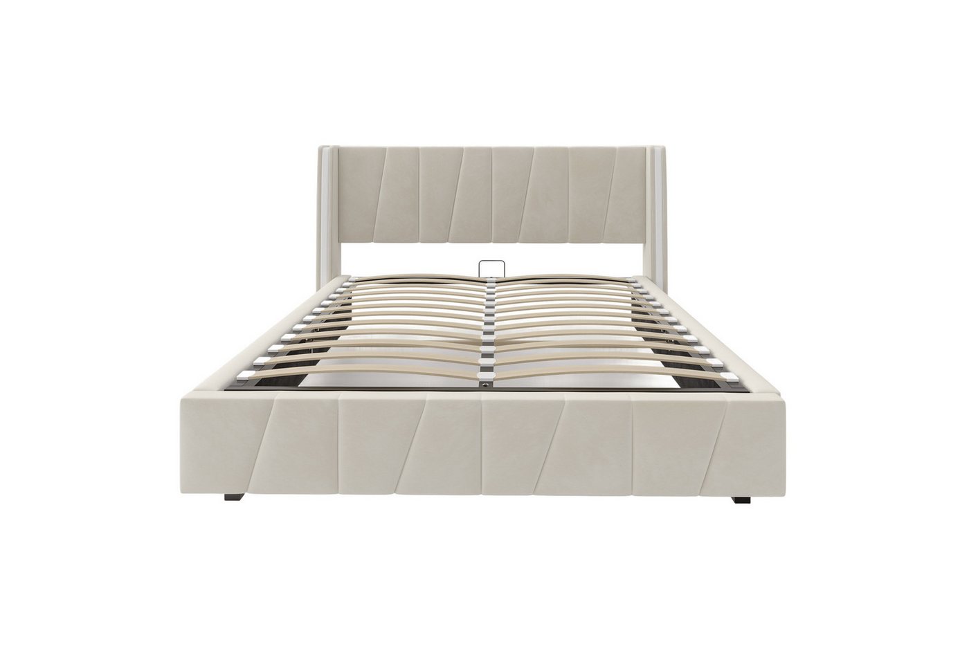 Gotagee Bettgestell 140x200cm modernes Doppelbettgestell Gästebett mit USB-Anschluss, Silikon-Lichtleisten-Design, extra großer Stauraum im Sockel Gotagee Bettgestell 140x200cm modernes Doppelbettgestell Gästebett mit USB-Anschluss, Silikon-Lichtleisten-Design, extra großer Stauraum im Sockel von Gotagee