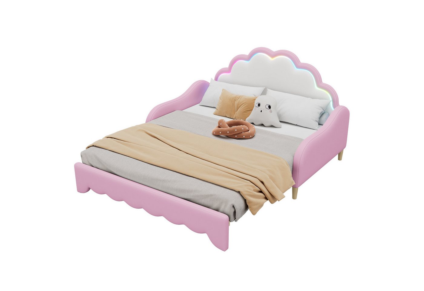 Gotagee Bettgestell Funktionsbett LED Sofabett 140x200 Einzelbett mit Matratze Polsterbett Gotagee Bettgestell Funktionsbett LED Sofabett 140x200 Einzelbett mit Matratze Polsterbett von Gotagee
