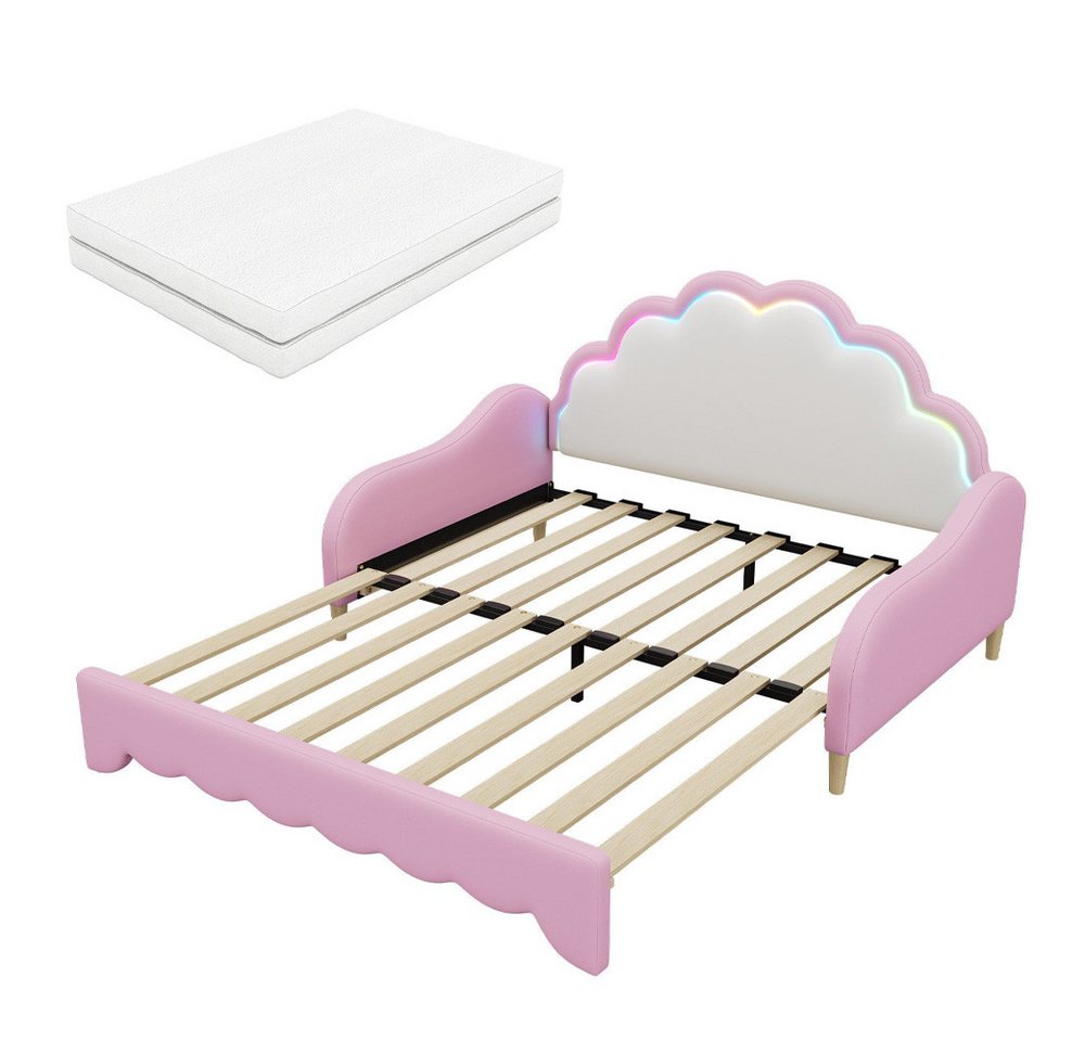 Gotagee Bettgestell Modern LED Sofabett 140x200 Funktionsbett Einzelbett mit Matratze, Fernbedienung Gotagee Bettgestell Modern LED Sofabett 140x200 Funktionsbett Einzelbett mit Matratze, Fernbedienung von Gotagee