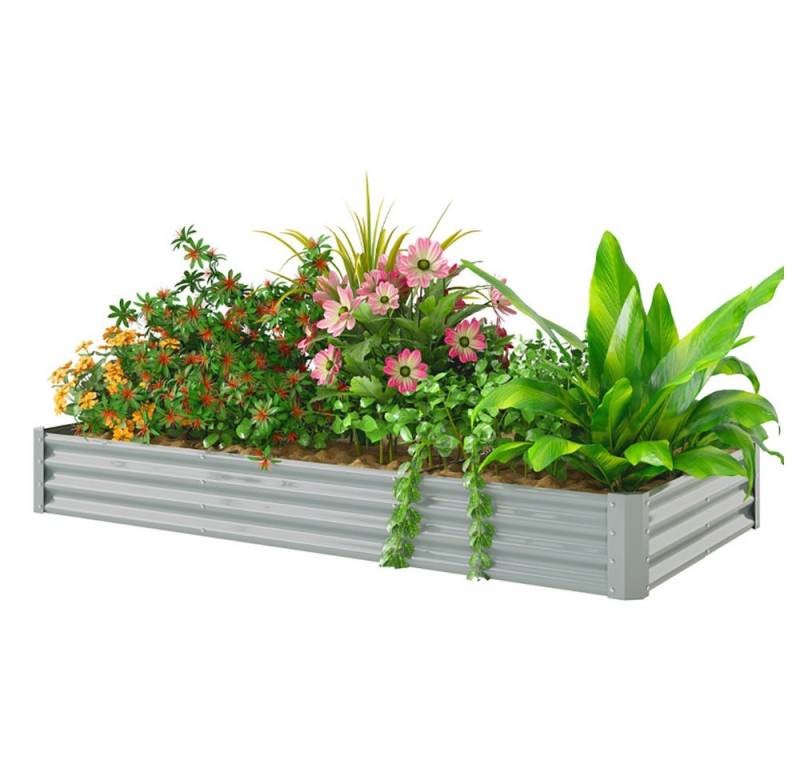 Gotagee Blumenkasten Hochbeet aus Stahl 240x120x30cm wetterbeständig mit Anti-Schnittkante, für Garten Balkon Outdoor . von Gotagee