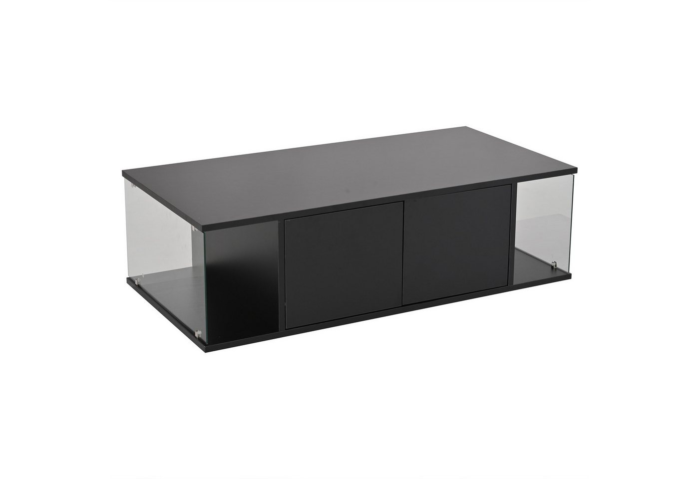 Gotagee Couchtisch 100x50x30cm Sofatisch Kaffeetisch Hochglanz Beistelltisch Ablagetisch, Hochglanz-Design + Hartglas-Design Schwarz, Spanplatte Gotagee Couchtisch 100x50x30cm Sofatisch Kaffeetisch Hochglanz Beistelltisch Ablagetisch, Hochglanz-Design + Hartglas-Design Schwarz, Spanplatte von Gotagee
