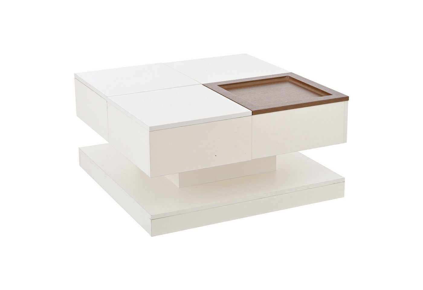 Gotagee Couchtisch 75.5x75.5x38cm Sofatisch Anhebbarer Wohnzimmertisch Beistelltisch Weiß, Anhebbarer Multifunktionstisch, Sofatisch mit 4 Fächern Gotagee Couchtisch 75.5x75.5x38cm Sofatisch Anhebbarer Wohnzimmertisch Beistelltisch Weiß, Anhebbarer Multifunktionstisch, Sofatisch mit 4 Fächern von Gotagee