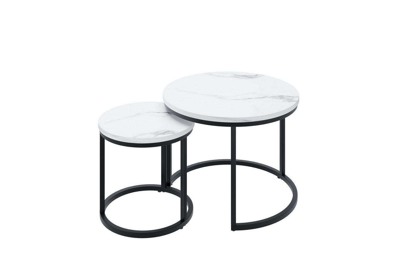 Gotagee Couchtisch Beistelltisch Runder Tisch verschachtelter Kaffeetisch Wohnzimmertisch, geeignet für Wohnzimmer, Schlafzimmer, Balkone, Höfe, Büros von Gotagee