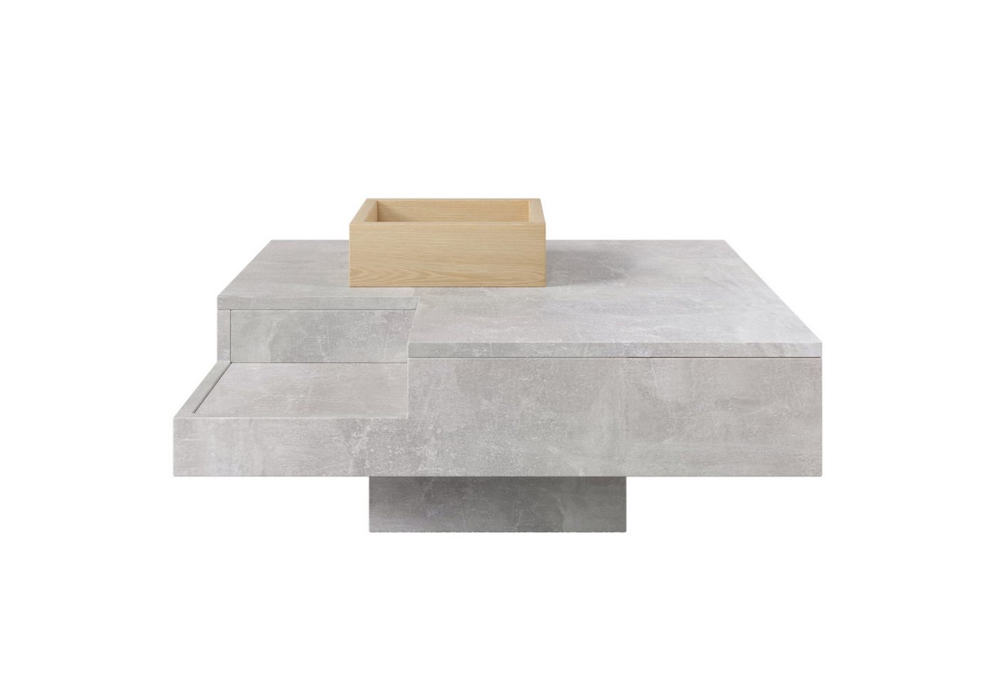 Gotagee Couchtisch Esstisch Wohnzimmertisch mit herausnehmbarer Beistelltisch 72x72x30cm von Gotagee