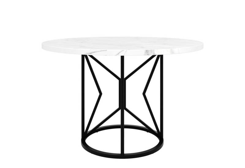 Gotagee Couchtisch Runder Esstisch100×100×76cm Beistelltisch Schreibtisch Bürotisch, Tischbeine aus Metall,Geometrische Tischbeine von Gotagee