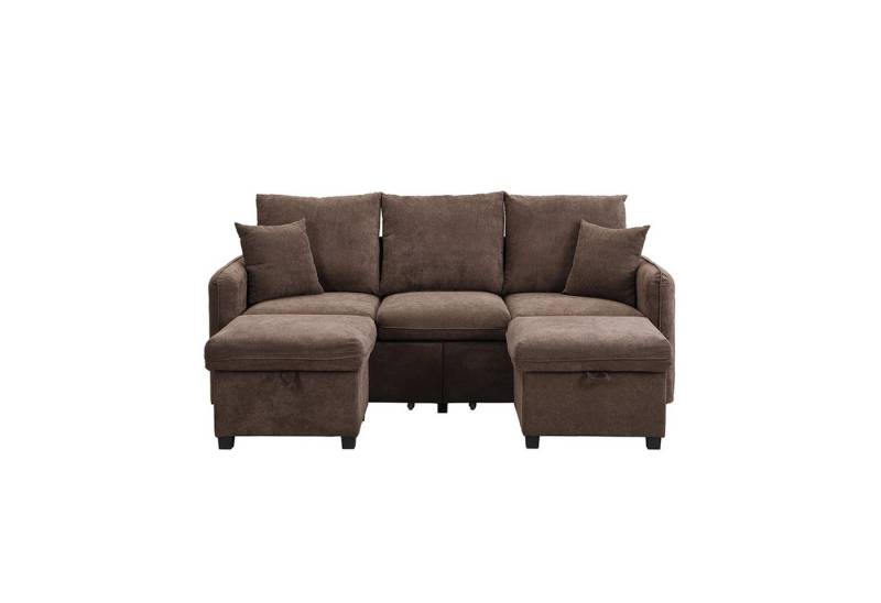Gotagee Ecksofa Dreisitzer Sofa Polstersofa Wohnzimmersofa Loungesessel Sofa-Set, modular zerlegbares Sofa-Set mit Schlaffunktion, Chenille-Bezug Gotagee Ecksofa Dreisitzer Sofa Polstersofa Wohnzimmersofa Loungesessel Sofa-Set, modular zerlegbares Sofa-Set mit Schlaffunktion, Chenille-Bezug von Gotagee