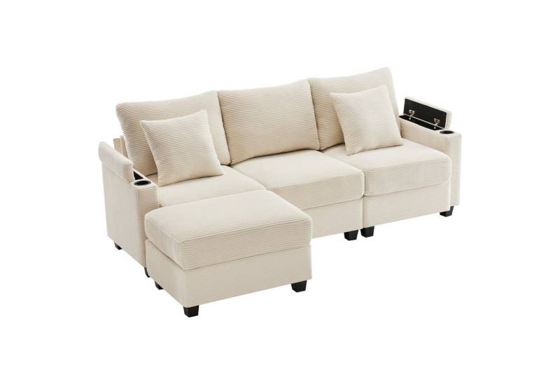 Gotagee Ecksofa L-förmiges Polstersofa Mehrpersonensofa mit Fußhocker Loungesessel, geeignet für Wohnzimmer/Büro/Wohnung Gotagee Ecksofa L-förmiges Polstersofa Mehrpersonensofa mit Fußhocker Loungesessel, geeignet für Wohnzimmer/Büro/Wohnung von Gotagee