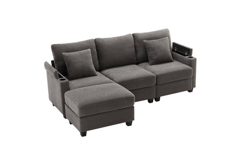 Gotagee Ecksofa L-förmiges Polstersofa Mehrpersonensofa mit Fußhocker Loungesessel, geeignet für Wohnzimmer/Büro/Wohnung Gotagee Ecksofa L-förmiges Polstersofa Mehrpersonensofa mit Fußhocker Loungesessel, geeignet für Wohnzimmer/Büro/Wohnung von Gotagee