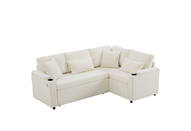 Gotagee Ecksofa L-förmiges Skalierbar Polstersofa Ladeanschluss Tagesbett Schlafsofa, Geeignet für Wohnzimmer, Gästezimmer Gotagee Ecksofa L-förmiges Skalierbar Polstersofa Ladeanschluss Tagesbett Schlafsofa, Geeignet für Wohnzimmer, Gästezimmer von Gotagee