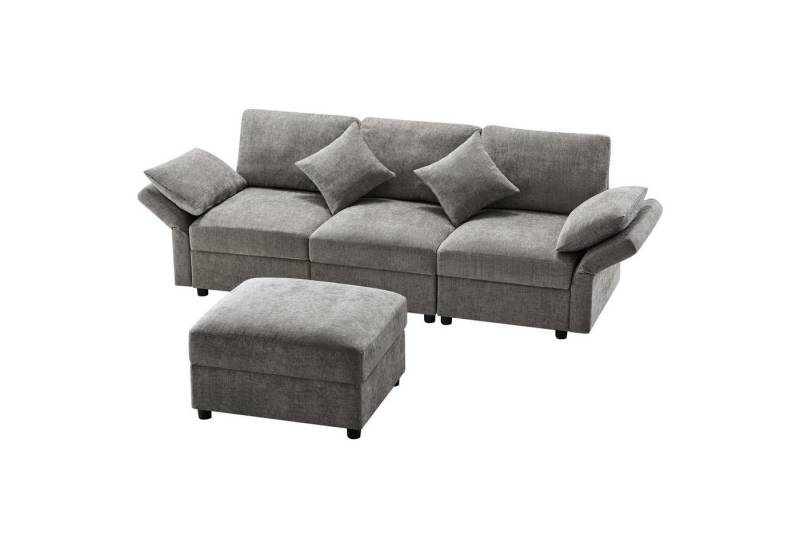 Gotagee Ecksofa Mehrpersonensofa L-förmiges Polstersofa mit Fußhocker Loungesessel, geeignet für Wohnzimmer/Büro/Wohnung Gotagee Ecksofa Mehrpersonensofa L-förmiges Polstersofa mit Fußhocker Loungesessel, geeignet für Wohnzimmer/Büro/Wohnung von Gotagee