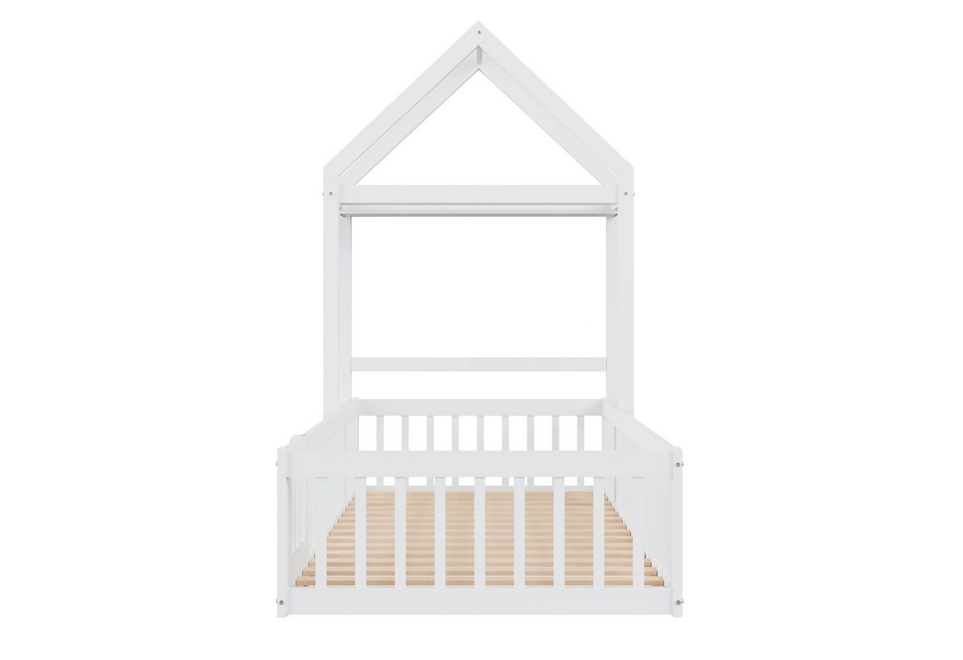 Gotagee Einzelbett Kinderbett 90x200 cm aus Massivholz mit Stauraum und Türen Lattenrost, Stauraum mit Kleiderstange Gotagee Einzelbett Kinderbett 90x200 cm aus Massivholz mit Stauraum und Türen Lattenrost, Stauraum mit Kleiderstange von Gotagee