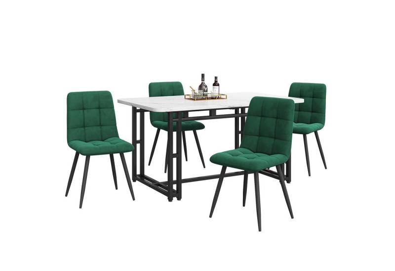 Gotagee Essgruppe 80 x 140cm Esszimmertisch-Set(5-tlg) Esstisch mit 4 Stühlen Sitzgruppe von Gotagee