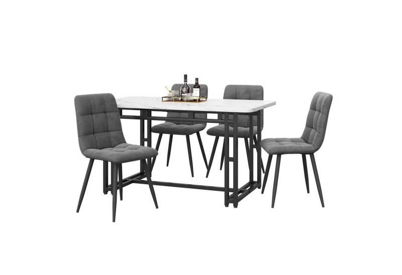 Gotagee Essgruppe Esstisch Esszimmertisch-Set(5-tlg) Sitzgruppe mit 4 Stühlen 70 x 120cm von Gotagee