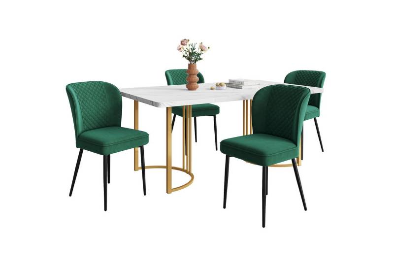 Gotagee Essgruppe Esstisch Esszimmertisch-Set(5-tlg) mit 4 Stühlen Sitzgruppe 80 x 140cm von Gotagee