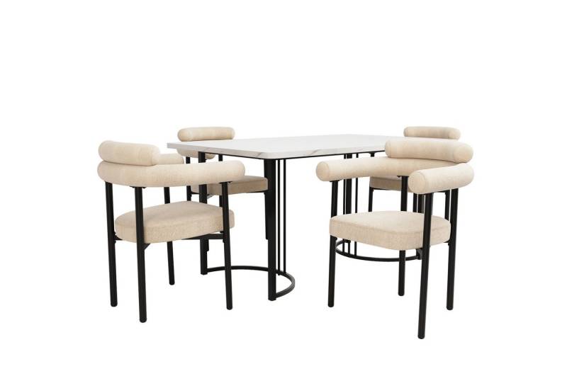 Gotagee Essgruppe Esstisch- und Stuhlset Tischbeine aus Metall Esszimmerstühlen Gotagee Essgruppe Esstisch- und Stuhlset Tischbeine aus Metall Esszimmerstühlen von Gotagee