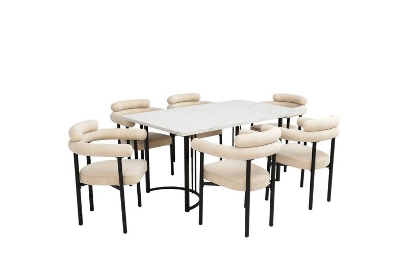 Gotagee Essgruppe Esstisch- und Stuhlset Tischbeine aus Metall Esszimmerstühlen Gotagee Essgruppe Esstisch- und Stuhlset Tischbeine aus Metall Esszimmerstühlen von Gotagee