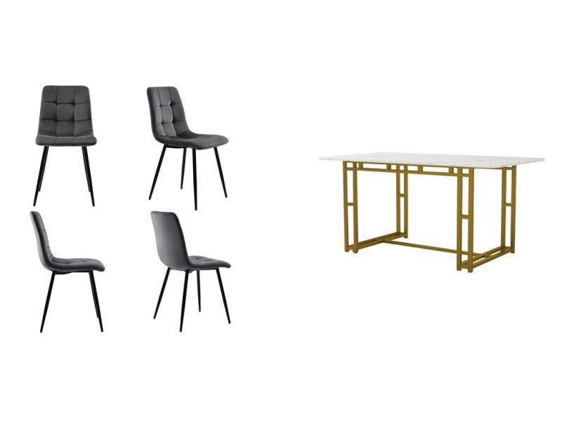Gotagee Essgruppe Esszimmertisch-Set(5-tlg) Esstisch 70 x 120cm mit 4 Stühlen Sitzgruppe von Gotagee