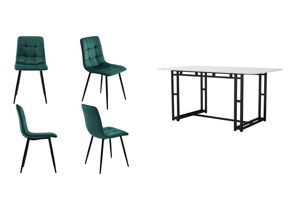Gotagee Essgruppe Esszimmertisch-Set(5-tlg) Esstisch 80 x 140cm mit 4 Stühlen Sitzgruppe von Gotagee