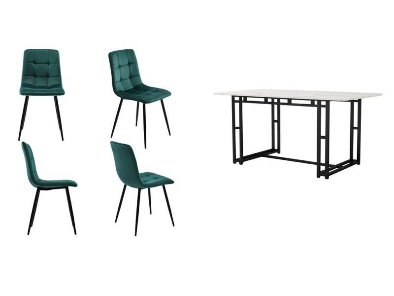 Gotagee Essgruppe Esszimmertisch-Set(5-tlg) Esstisch 80 x 140cm mit 4 Stühlen Sitzgruppe von Gotagee
